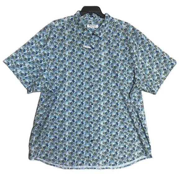 Tommy Bahama Shirt Men's 3XLT Big & Tall Bahama Coast Chico Palms Blue NEW